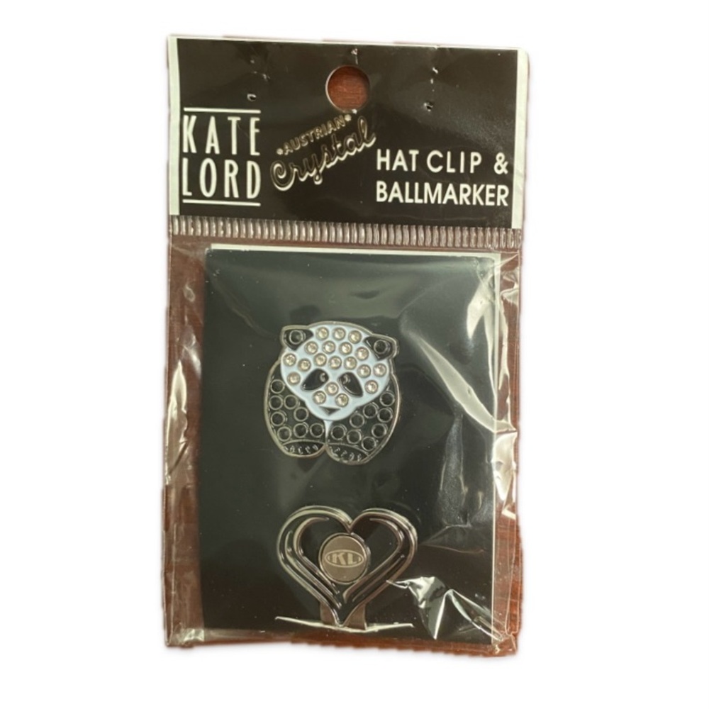 Kate Lord Golf Ball Marker Holder Visor Hat Clip Australian Crystal Panda